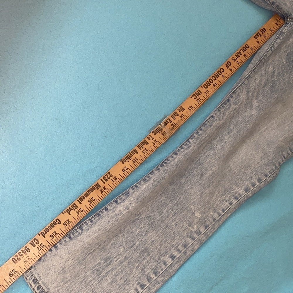 M B X denim slim fit distressed jeans zipper fly 5 pockets stretchy size 36 X 30 - Picture 11 of 15